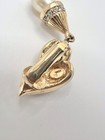Vintage Gold Tone / Rhinestone Dangle Earrings Faux Pearls Clip On — photo 5