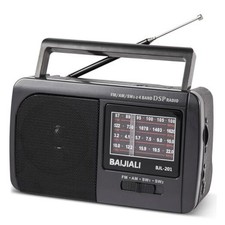 Portable AM/FM/SW1/SW2 Shortwave Radio - Retro Transistor Design with 3W