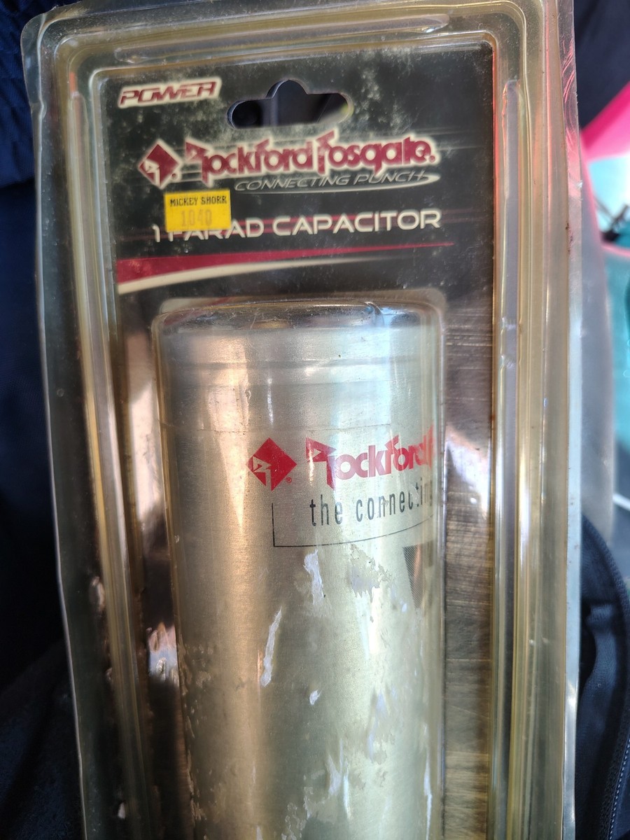 Rockford Fosgate Capacitor 本体 NOS Rockford Fosgate Connecting Punch 1 Farad Capacitor - Sealed