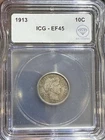 1913 Barber Dime ICG XF-45 IDC Verified