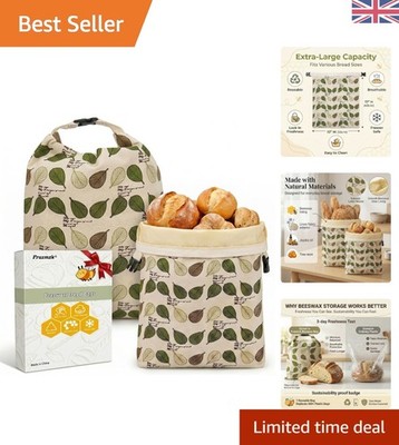Wiederverwendbare 17''×13'' Bienenwachs Brotbeutel - perfekt für Küche & Picknicks