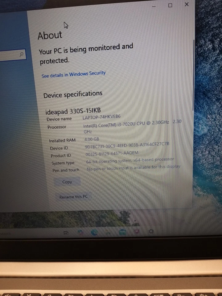 Lenovo IdeaPad 330S Laptop 14-inch intel Core I3 - Used  - Image 3 of 4