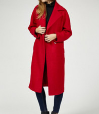 Bnwt Helene Berman Oversized Double Breasted Coat Size 18 Red Rrp £158 Bnwt