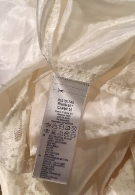 NWT $29 Forever 21 Ivory White Floral Lace and Mesh Dress Medium | eBay