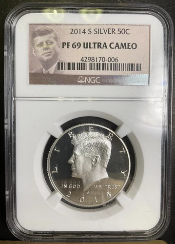 NGC PF69 PR69 2014-S Kennedy Half 50c ULTRA CAMEO RARE Portrait SILVER c14