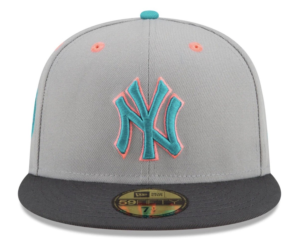 【US限定】NEW ERA 59FIFTY New York Yankees WS2000 Gray Navy New Era New York Yankees 2000 WS Patch 59FIFTY Hat MLB Gray