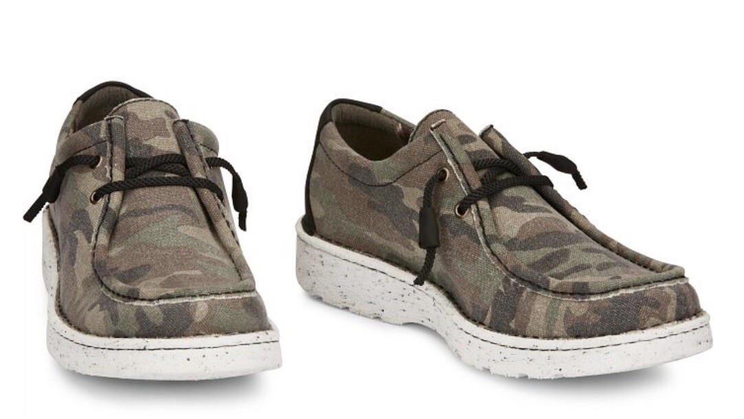 Justin Men\'s Hazer Camo Print Casual Lace-Up Slip On Shoes - Moc Toe JM316 Justin Men main image 2