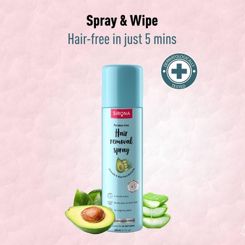 Sirona Hair Removal Cream Spray for Women | Painless Body Hair Removal Spray