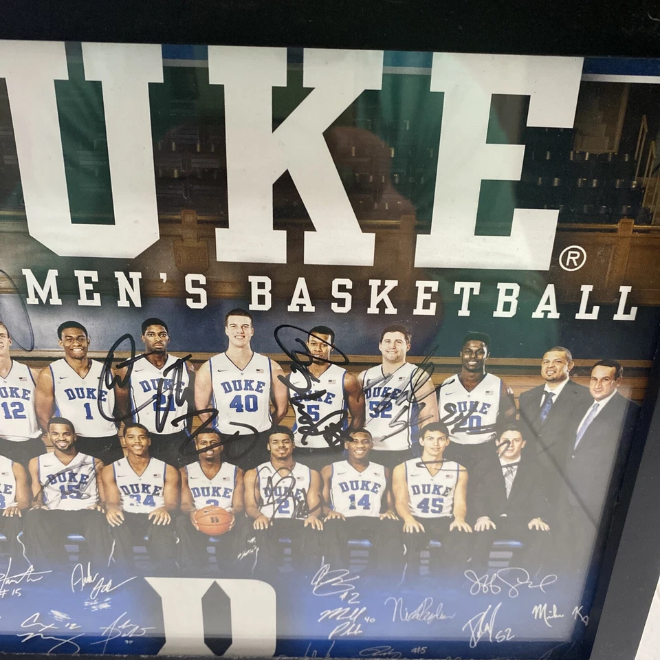 DUKE MENS BASKETBALL STAMPED/PRINTED And AUTOGRAPH 2013-2014 SCHEDULE POSTER See - Image 3 of 4