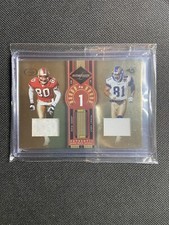 2005 Leaf Limited Bound By Round Jerry Rice & Torry Holt Game worn jersey #42/75