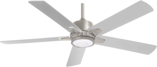 F619L-BN Stout 54" Ceiling Fan with LED Light and Remote Control in Brushed Nick - Picture 1 of 9