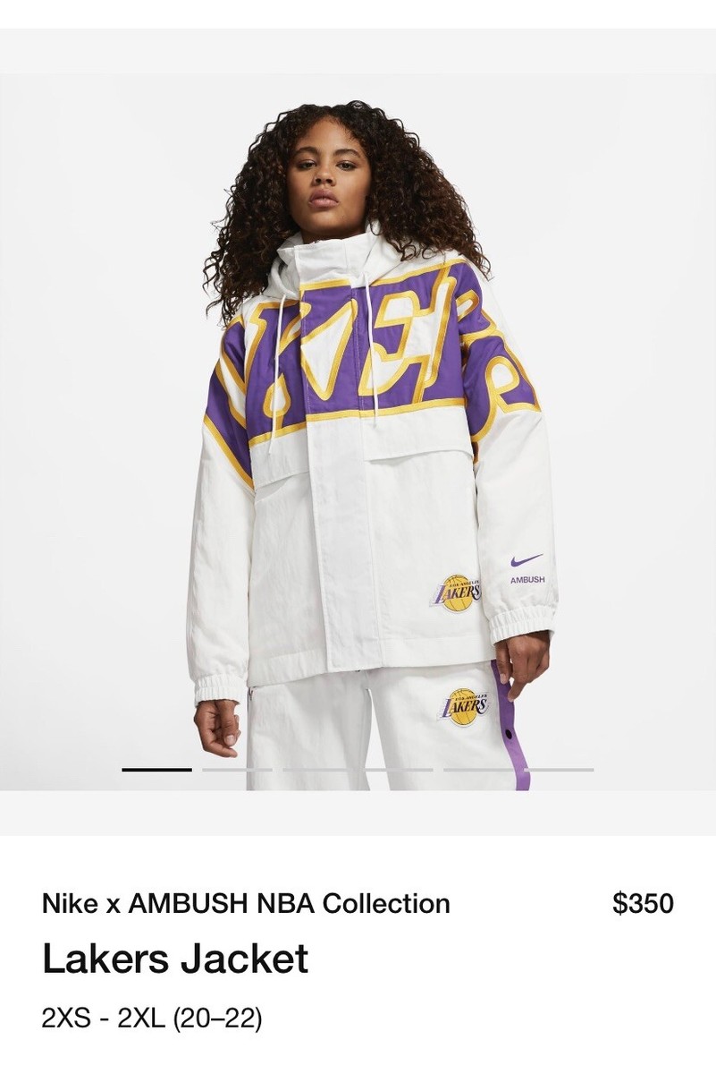 Nike x Ambush Lakers | Jacket | XL | White | Style: DB1617 Nike x Ambush Lakers | Jacket | XL | White | Style: DB1617