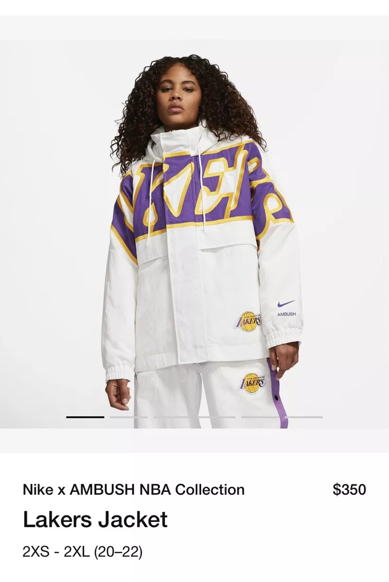 Nike x Ambush NBA Collection Lakers Jacket White/Purple/Gold