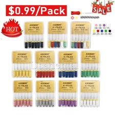 AZDENT Dental Endo Root Canal File K-FILES Stainless Steel Hand Use File 21/25mm