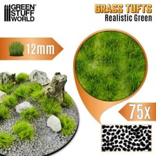 Static Grass Tufts 12 mm - Realistic Green - Scenery Miniature Wargames