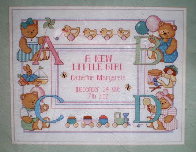 counted cross stitch baby