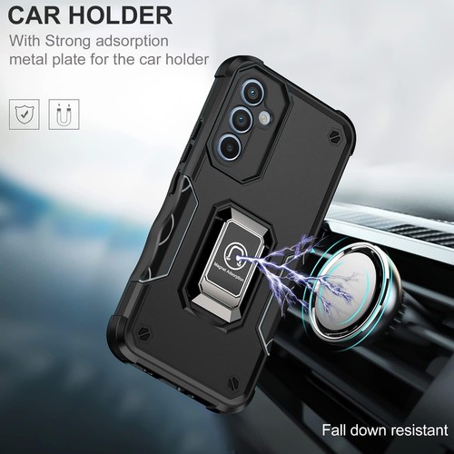 For Samsung Galaxy A14 5G Phone Case Defender Metal Ring Magnetic Stand Cover - Picture 2 of 31