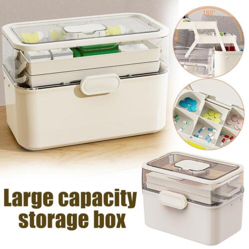 Medicine Storage Box Portable Medication Storage Large Capacity Medicine B C8M7