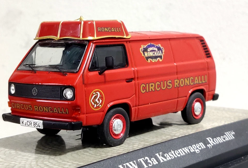 Premium Classixxs 1/43 Volkswagen T3a Kastenwagen Roncalli Art-Nr 11411 - Image 3 of 4