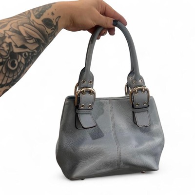 Y2K Minimalist Baby Blue Leather Mini Bag 
