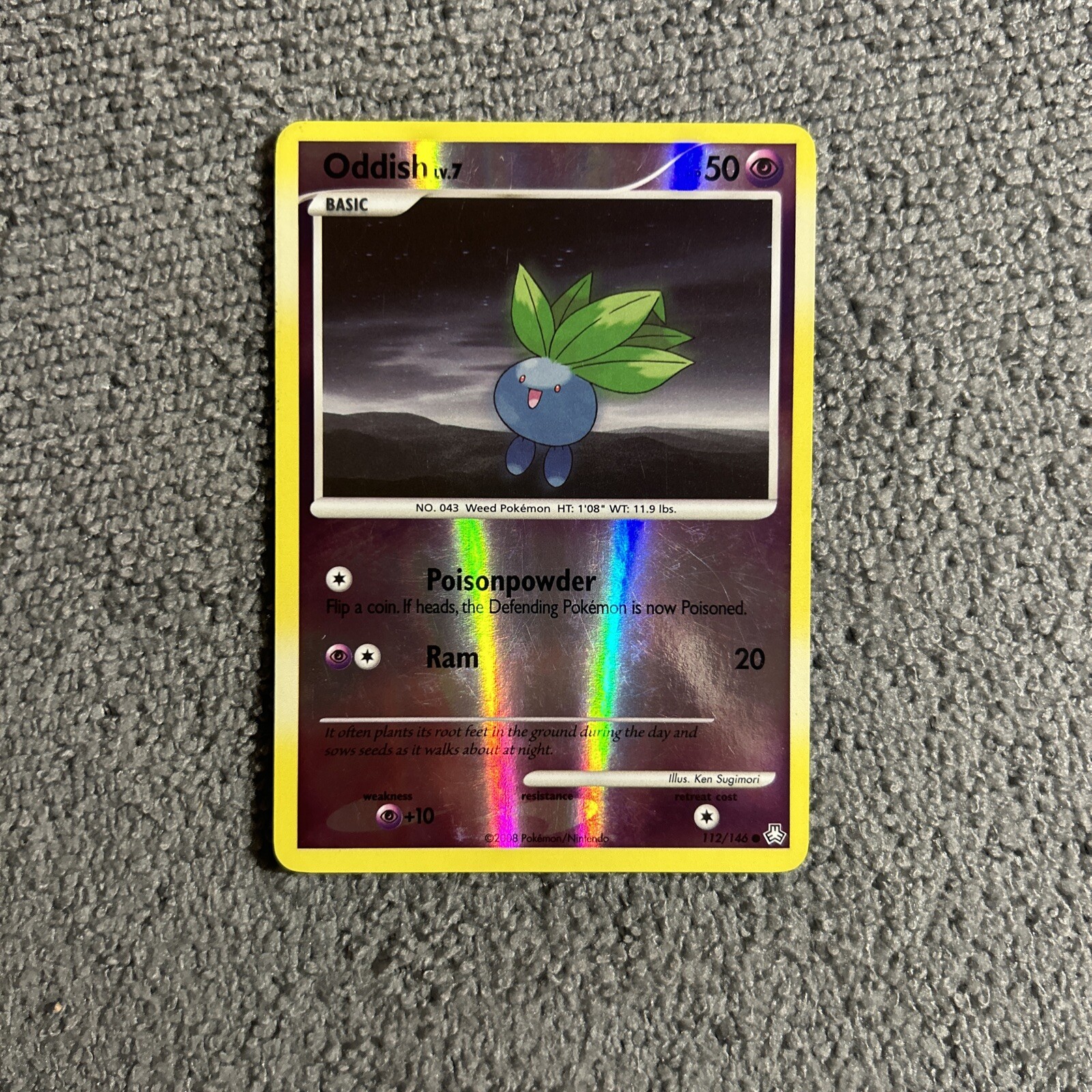 Oddish 112/146 Reverse Holo Pokemon Card Legends Awakened 2008 NM/LP