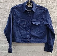 New Du/er Lux Twill Trucker Jacket Blue Size Xsmall