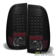Black Smoke 2008-2016 Ford F250 F350 Super Duty LED Tail Lights Lamps Left+Right