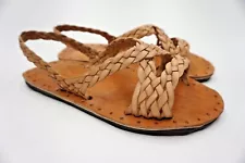 HUARACHES TRENSADO CADENA COLOR NATURAL ACME - MRM21