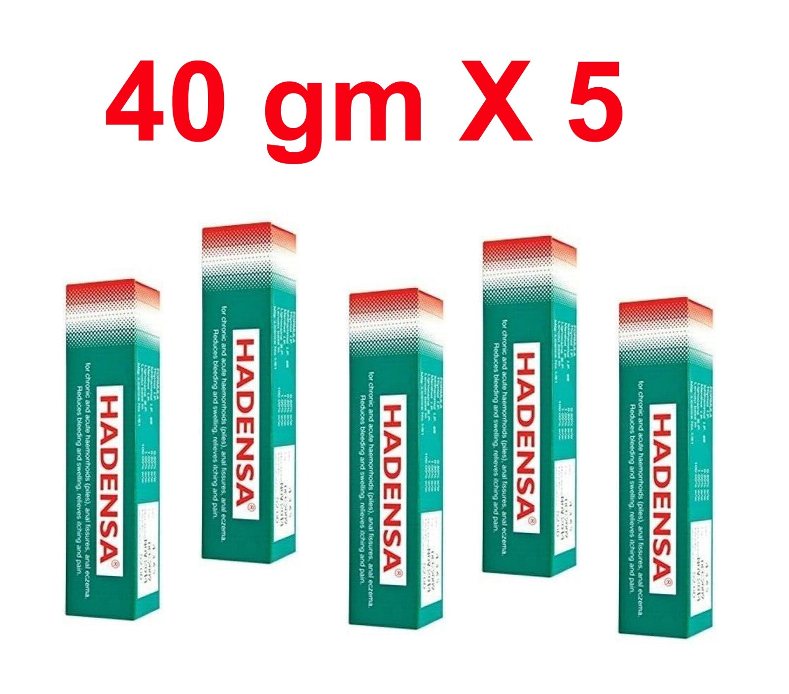 Hadensa Ointment for Piles - 40 gm (Pack of 5) Free Shipping