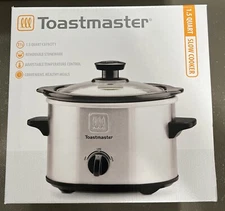 Toastmaster 1.5 Quart Slow Cooker with Tempered Glass Lid - New See Description