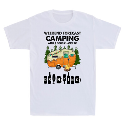 Weekend Forecast Camping With Good Chance Of Drinking Funny Camping Men T-shirt