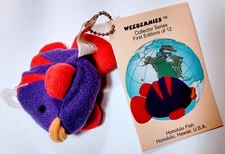 Weebeanies Collector Series First Edition 1997 HONOLULU FISH Key Chain Plush