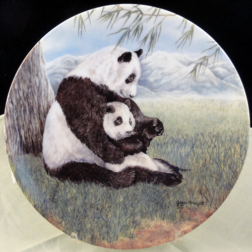 PANDA PLATE 8.5" by W.S. GEORGE Bradex #84-G20-39.5 NEW NEVER SOLD Porcelain USA - Picture 1 of 2