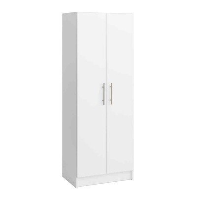 Elite White Garage Cabinet 24''W x 65''H x 16''D with 3 Shelves
