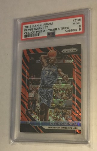2018 Kevin Garnett Choice Prizm Tiger Stripe #235 PSA 9 Mint **RARE** - Picture 3 of 6