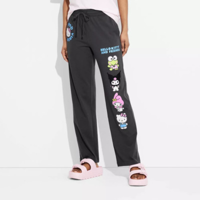 Womens Hello Kitty Lounge Pants Pajama Sleep Kuromi Cotton Plus Size 1X 2X 3X