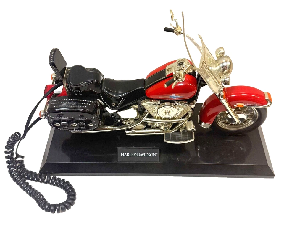 Teléfono de línea terrestre Harley Davidson Heritage Softail. Cromo rojo Foto 2 de 4