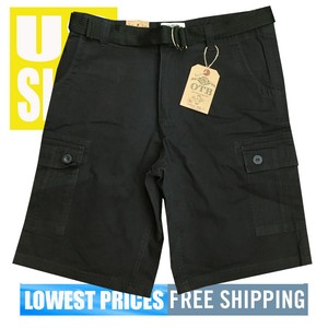 OTB-One-Tough-Brand-V2-Men-039-s-New-WT-6-Pocket-Cargo-Shorts-Black-38-x-38