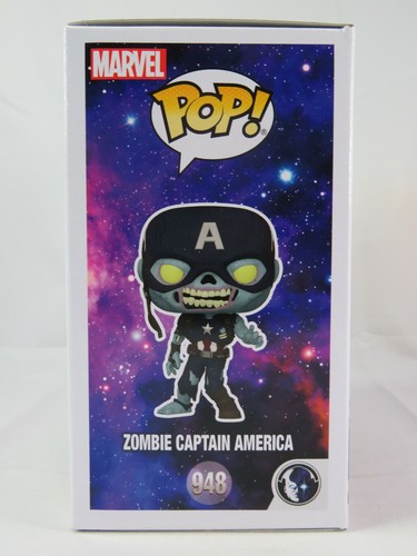 Marvel Funko Pop - Zombie Captain America - What If? - Funko Shop Excl - No. 948 - Picture 4 of 9