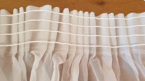 John Lewis MTM W445 x D114cm Voile Pencil Pleat Curtain, White - Picture 4 of 6