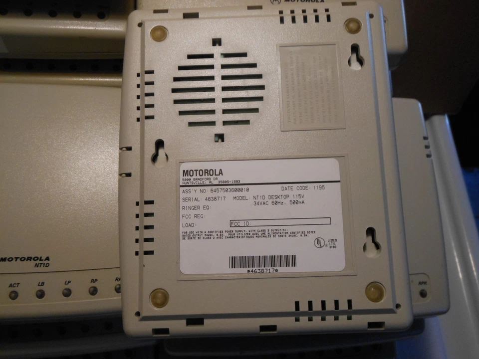 "Lote de 20" Motorola NT1D ISDN BRI Dispositivo de Terminación de Red Foto 3 de 4