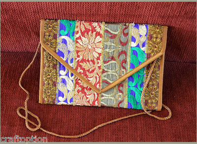 embroidered silk purse ipad shoulder bag of antique recycled