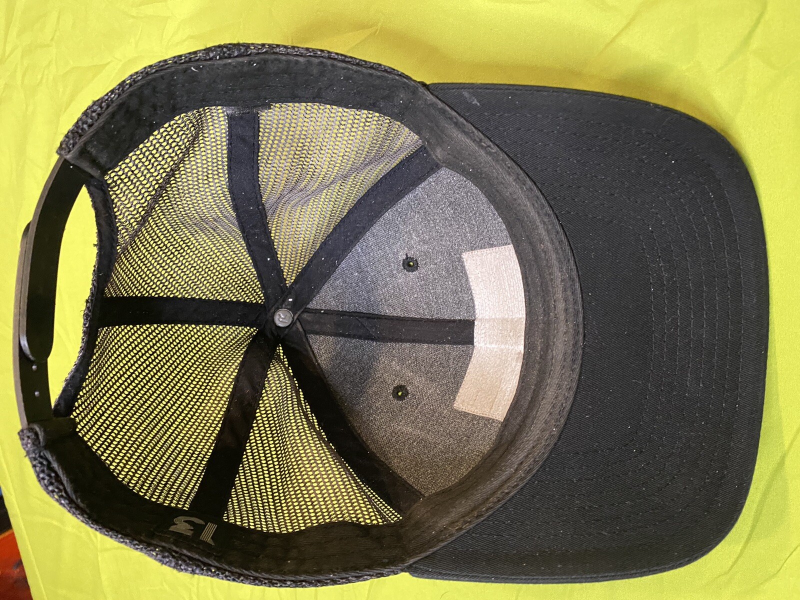 American Flag Leather Patch Hat Mesh Back Snapbac… - image 4