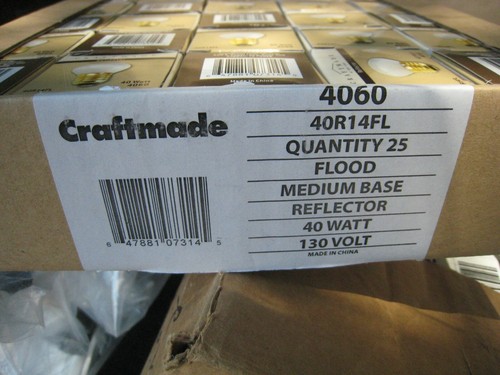 (25) CRAFTMADE REPLACEMENT BULBS FOR SLI SYLVANIA LIGHTING 40R14/FL 40W 130V - Picture 2 of 7