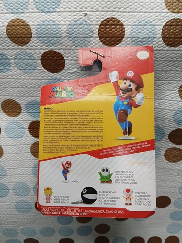 Figura de acción World of Nintendo 2.5" Super Mario Bros. - Jumping Mario Jakks - Imagen 2 de 2