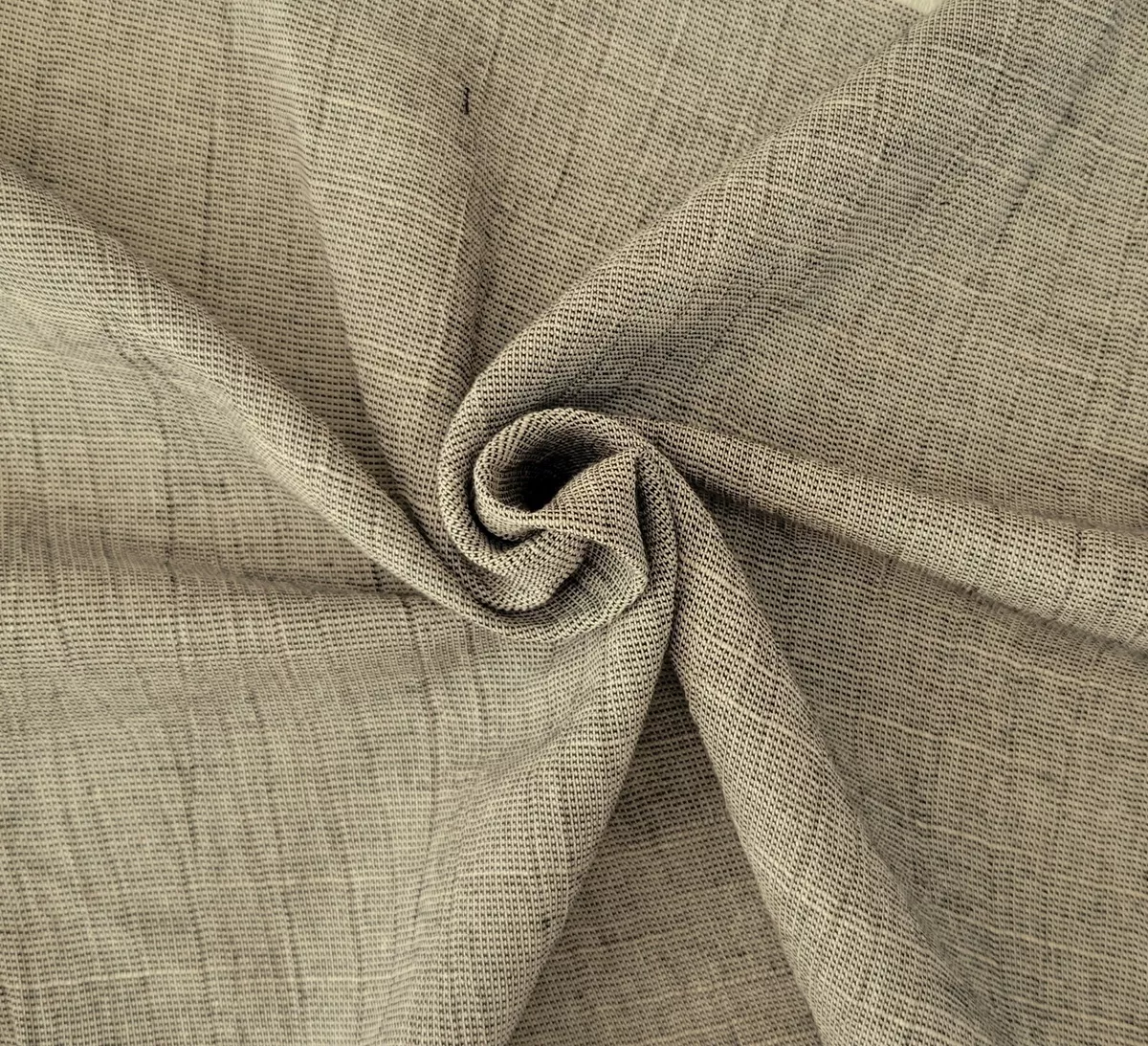 Linen Rayon Crinkle Woven Fabric by Yard Yarn Dye Black White Taupe 180 GSM