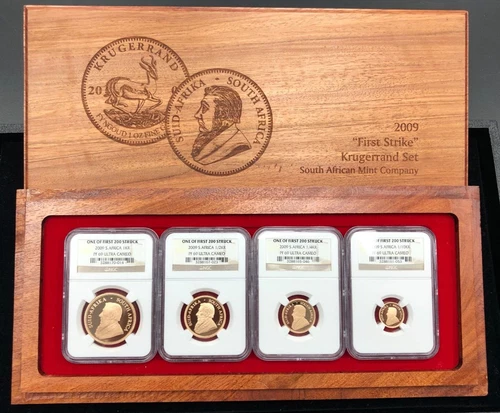 2009 South Africa 4-Coin Gold Krugerrand Proof Set NGC PF69 Ultra Cameo ~ F/S