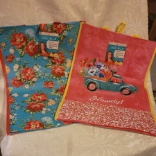 PIONEER WOMAN REUSABLE SHOPPING TOTE GIFT  BAG  PIONEER TRUCK VINTAGE FLORAL 2