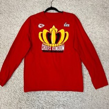 Kansas City Chiefs Kingdom Tee Shirt Youth Large Red NFL Football Super Bowl