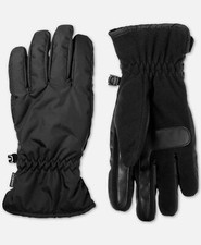 125 Isotoner Signature Men's Black Touch Screen Lined Warm Winter Gloves Size M